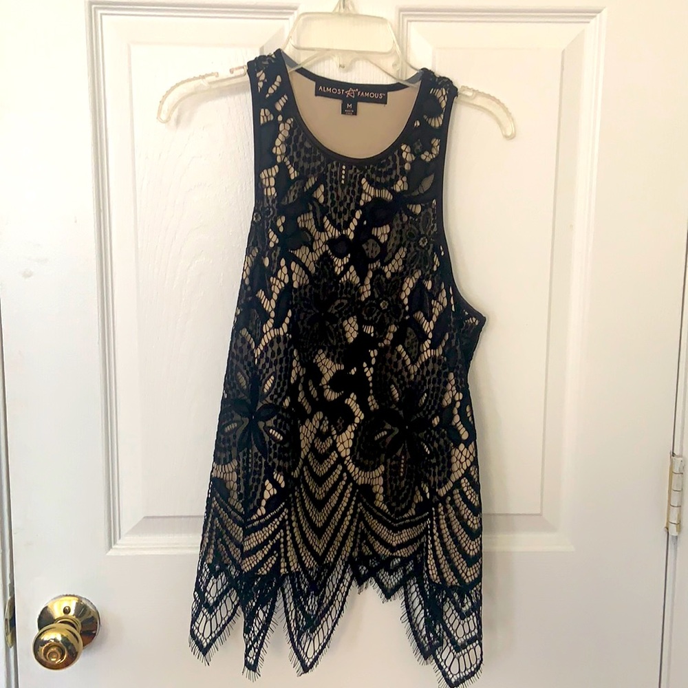 Black lace top!